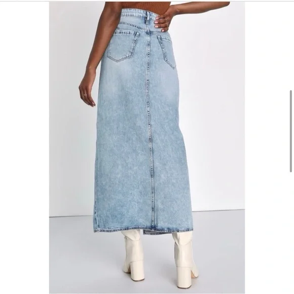 BLANK NYC Mid Rise Denim Maxi Skirt in In My Mind - Picture 2 of 2